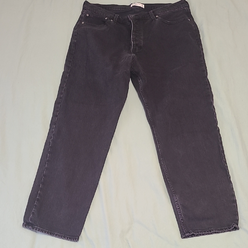 Abercrombie & Fitch Black Relaxed Jeans Straight Leg